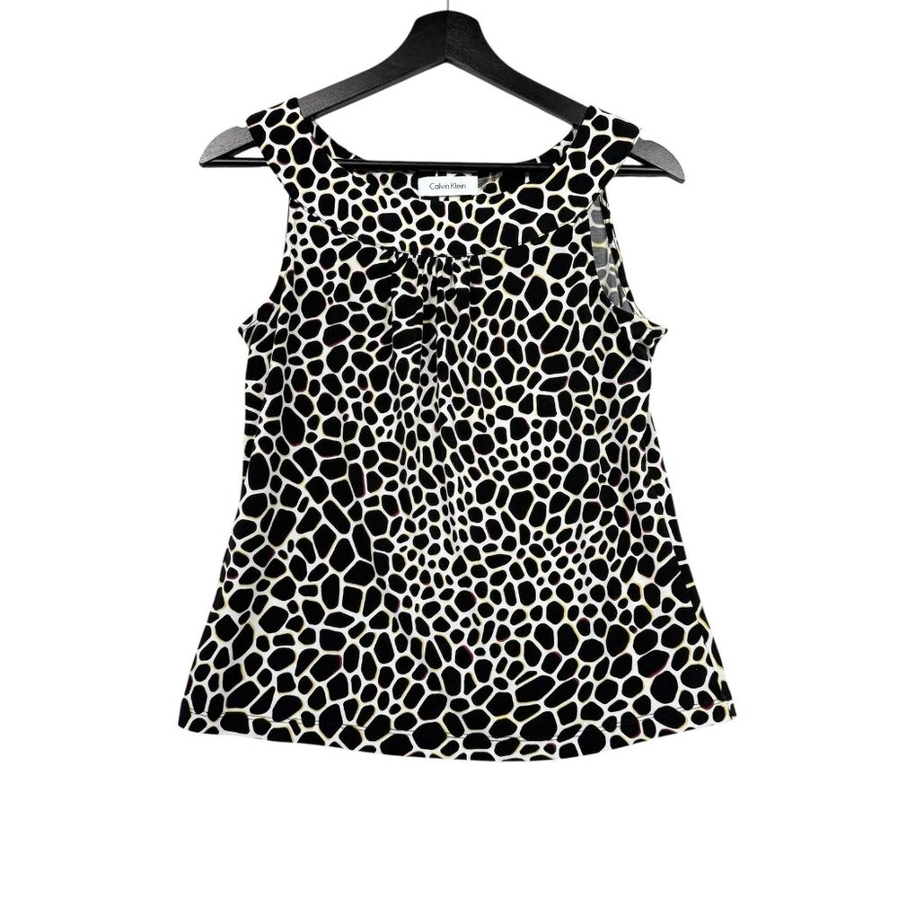 CALVIN KLEIN Womens Stretch Sleeveless Top Multicolor Size Small